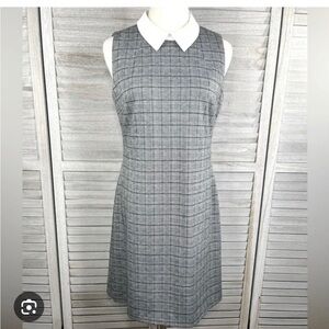 Classic Gray Plaid Sleeveless Dress
